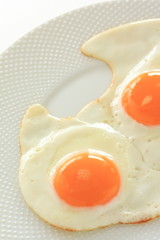 sunny side up fried up on dish