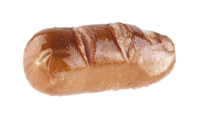 fried sausage isolated on white background