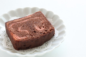 strawberry and chocolate pound cake