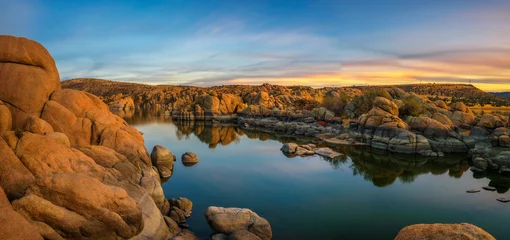 Foto op Canvas Sunset above Watson Lake in Prescott, Arizona © Nick Fox