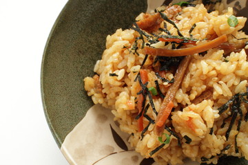 Japanese food, simmered osyter rice
