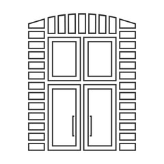 Outlined vector doors