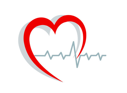 Cardiology vector illustration logo design heart and heartbeat symbol Stock  Vector | Adobe Stock