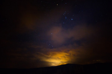 Fototapeta premium in dark long exposure the star