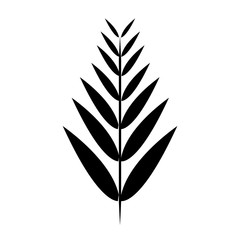 tree branch with leaves plant natural vector illustration