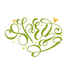 Spring with ornamental decor on white