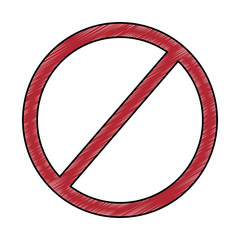 prohibition no symbol red round stop warning sign template vector illustration drawing design