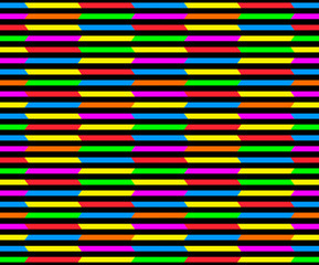 Color bars geometry on a black background. 