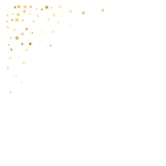 Gold Confetti Vector Design. Premium Christmas, New Year, Birthday Celebration Garland. Sparkles, Lights on White Falling Stars Magic Shiny Glitter. Gold Confetti for Music Party, Concert Poster
