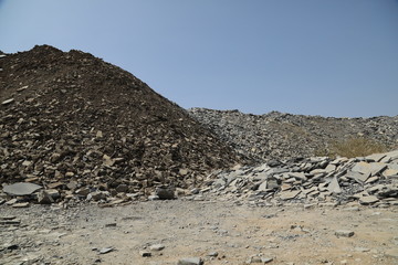 Black stone mining area