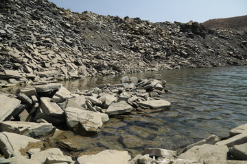 Black stone mining area