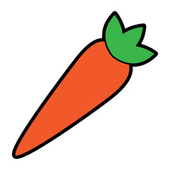 vegetable food healthy carrot fresh vector illustration 