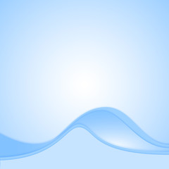 Abstract wavy blue background of puff paper