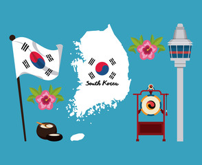 South korea culture icon vector illustration graphic design