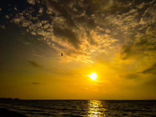 Der Sonnenaufgang &uuml;ber der Ostsee