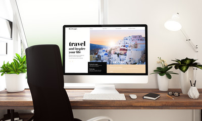 Computer travel website window