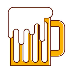 green mug beer glass drink traditional vector illustration