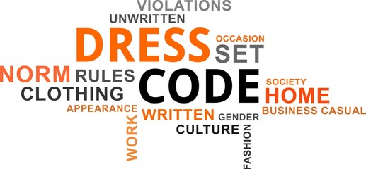 word cloud - dress code