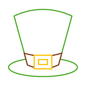 recommend clip art: green top hat accessory fashion irish vector illustration line color design
