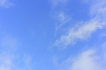 Beautiful white clouds and blue sky background