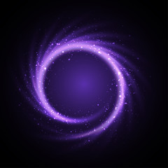 Violet vortex with sparks