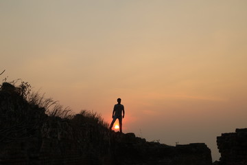 Silhouette on Hill