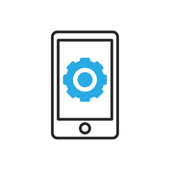 Smartphone icon. Mobile settings