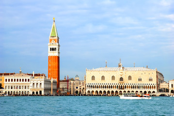 Fototapeta na wymiar Miracle view of venetian embankment