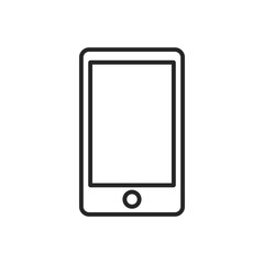 Smartphone icon. Mobile phone with blank display