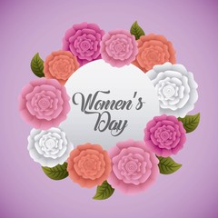 womens day card celebration international event - floral decoration