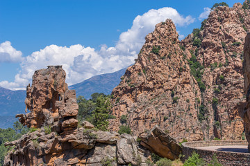 Felsenlandschaft Calanches auf der Insel Korsika