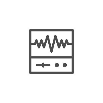 Oscilloscope Line Icon