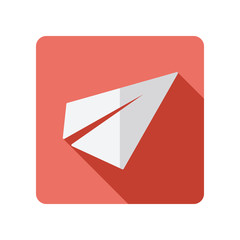 Paper plane, message symbol flat vector icon