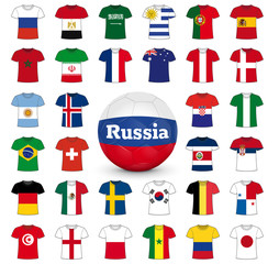 Maillots équipes foot - Russie