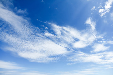 Fototapeta premium white fluffy clouds in the blue sky background