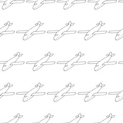 airplane seamless vector pattern