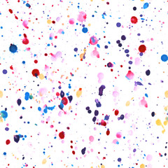 Watercolour brush stains managed into seamless pattern