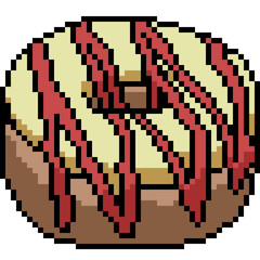 vector pixel art donut