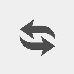 Arrow flat vector icon. Pointer flat vector icon