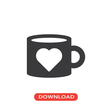 Mug with heart icon