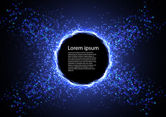 blue vector text background