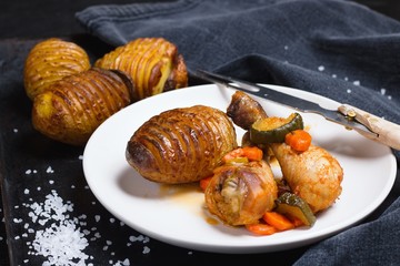 Chicken legs roasted