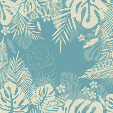 Tropical jungle leaves seamless pattern background. Tropical poster design. Monstera art print. Wallpaper, fabric, textile, wrapping paper vector illustration design