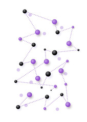 connected purple and black bubbles
