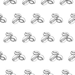 coffee corns seamless vector pattern