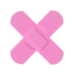Various PINK Strips of ADHESIVE BANDAGES PLASTER - Medical Equipment