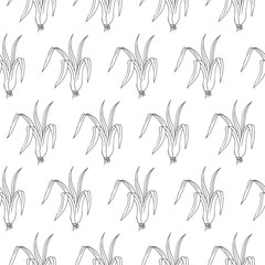 grass with root seamless vector pattern