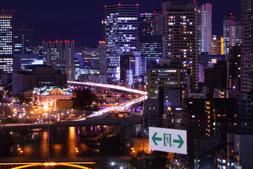 Obraz na płótnie Canvas Osaka night view