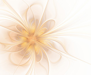 Abstract fractal flower in pastel colors