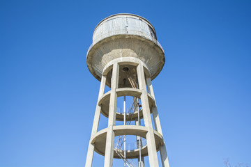 big water tank in village water supply